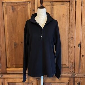 Obermeyer Black quarter zip black jacket Sz XL Juniors PTP: 20.5”